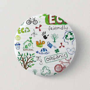 Badge Rond 5 Cm Réutilisez Eco amical