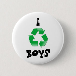 Badge Rond 5 Cm réutilisez, I, GARÇONS