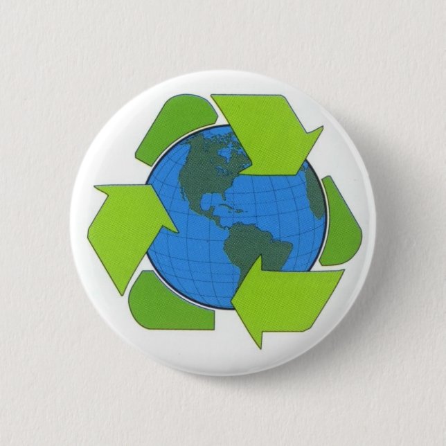 Badge Rond 5 Cm réutilisez la terre (Devant)