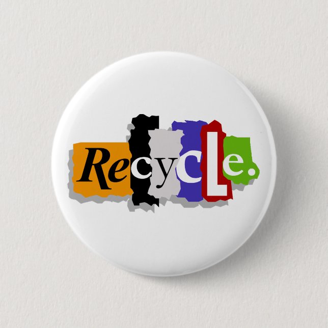 Badge Rond 5 Cm Réutilisez le bouton (Devant)