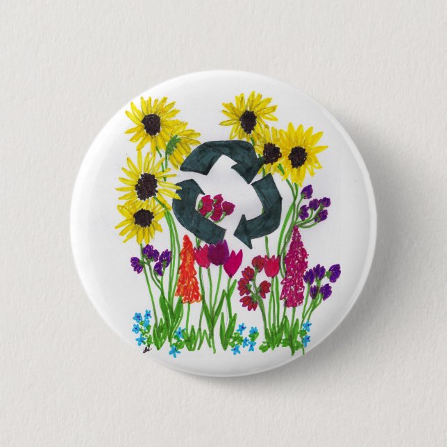 Badge Rond 5 Cm Réutilisez le bouton (Devant)