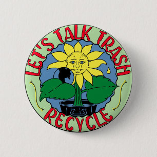 Badge Rond 5 Cm Réutilisez le bouton de jour de la terre