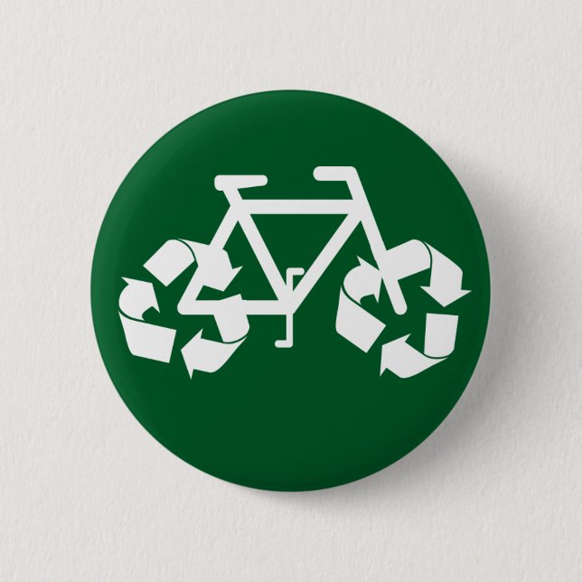 Badge Rond 5 Cm Réutilisez le bouton de vélo (Devant)