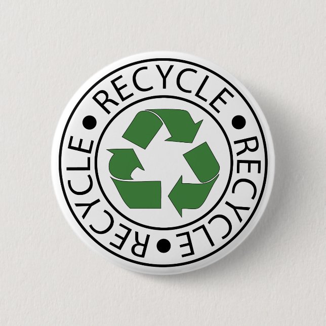 Badge Rond 5 Cm Réutilisez le logo vert de Ceter (Devant)