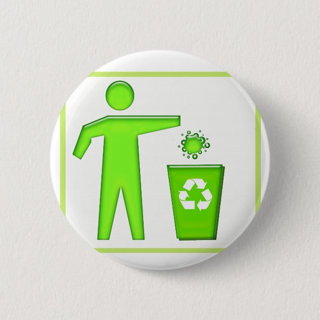 Badge Rond 5 Cm Réutilisez le symbole (Devant)