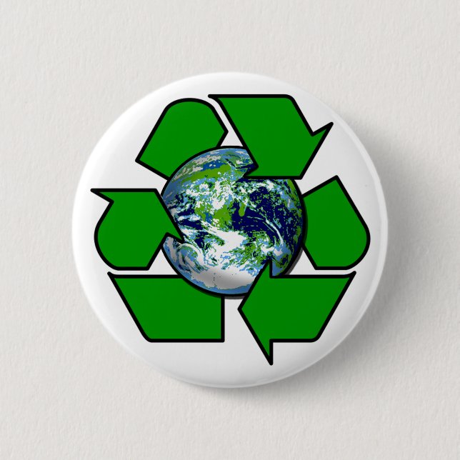 Badge Rond 5 Cm Réutilisez pour la terre de planète (Devant)