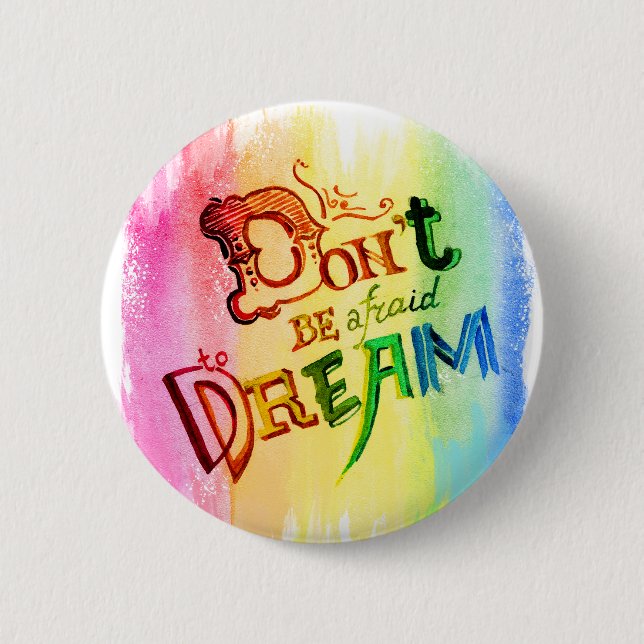 Badge Rond 5 Cm Rêve d'arc-en-ciel (Devant)
