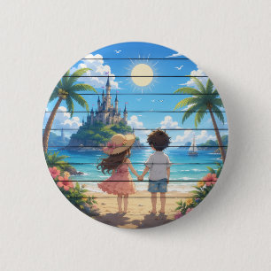 Badge Rond 5 Cm Rêve d'été