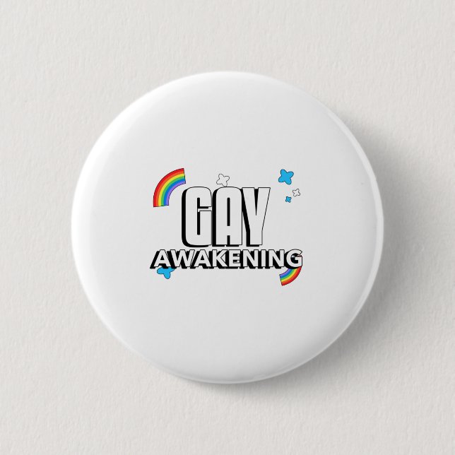 Badge Rond 5 Cm Réveil gay (Devant)