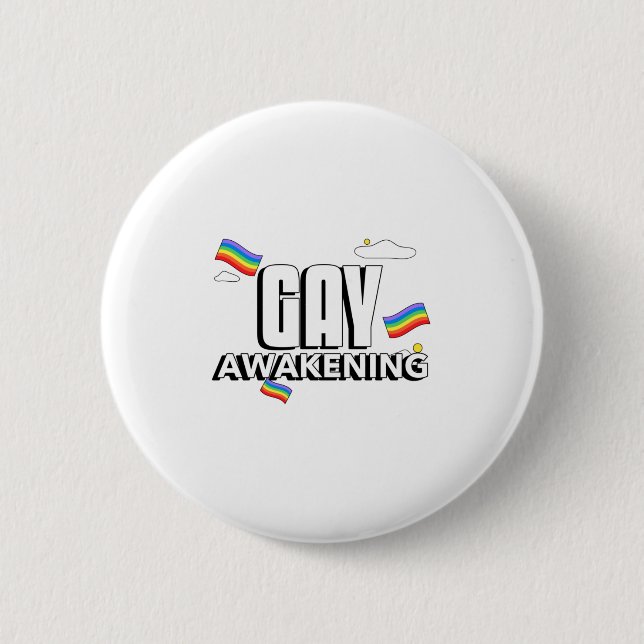 Badge Rond 5 Cm Réveil gay (Devant)