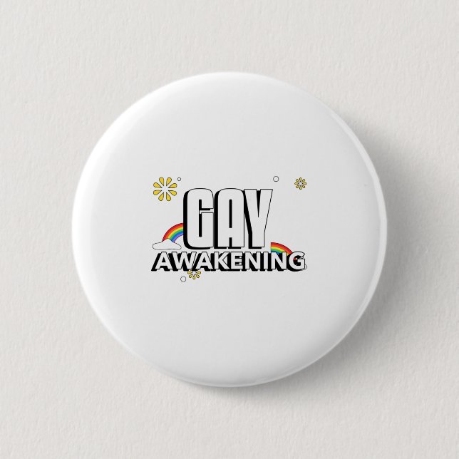 Badge Rond 5 Cm Réveil gay (Devant)