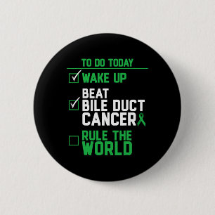 Badge Rond 5 Cm Réveillez-vous, battez le cancer des voies biliair