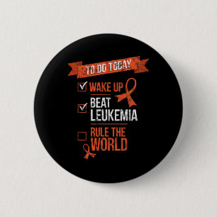 Badge Rond 5 Cm Réveillez-Vous La Leucémie Et Réglez Le Cancer Du