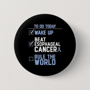 Badge Rond 5 Cm Réveillez-vous vaincre le cancer de l'oesophage Ré