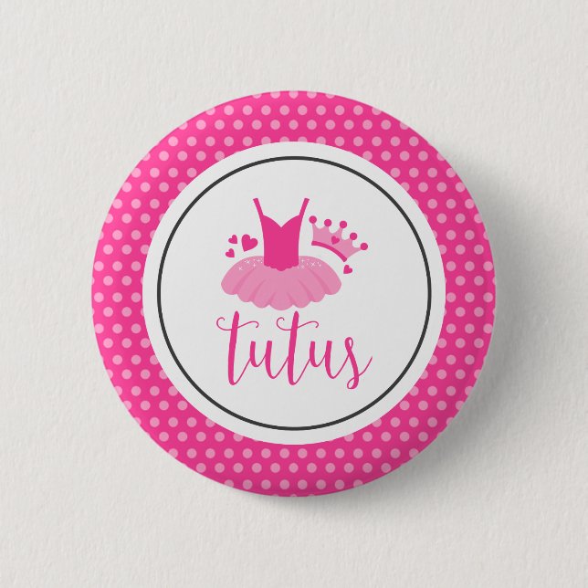Badge Rond 5 Cm Révélation de genre Tutus (Devant)