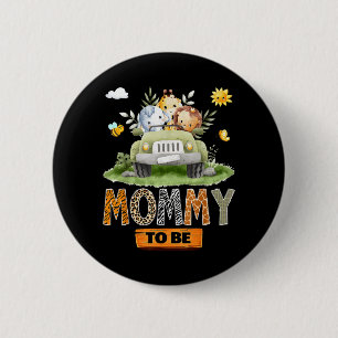 Badge Rond 5 Cm Révélation du sexe de bébé Safari Animaux de la ju