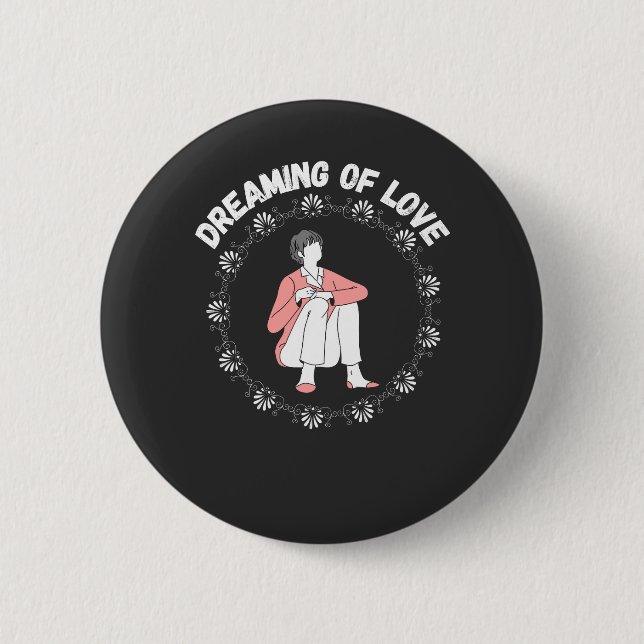 Badge Rond 5 Cm Rêver d'amour (Devant)