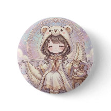Rêverie Enchantée : Fille Kawaii en Capuche d'Ours