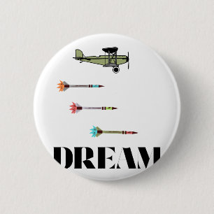 Badge Rond 5 Cm Rêves avec ailes