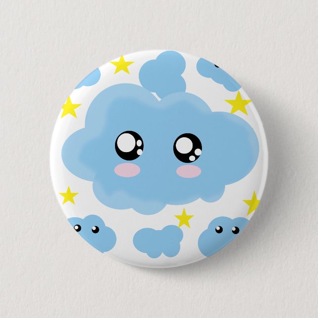 Badge Rond 5 Cm Rêves nuageux (Devant)