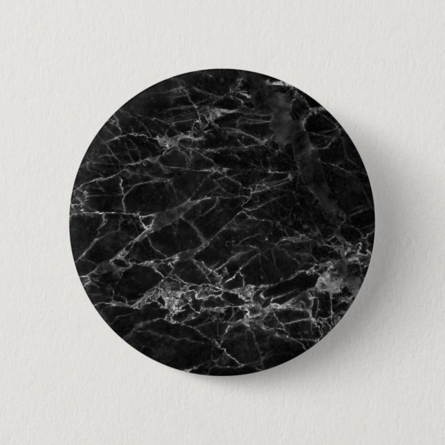 Badge Rond 5 Cm Revêtement en pierre de marbre noir (Devant)