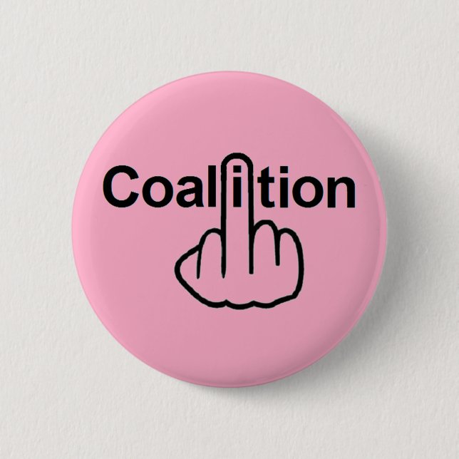 Badge Rond 5 Cm Revirement de la coalition des boutons (Devant)