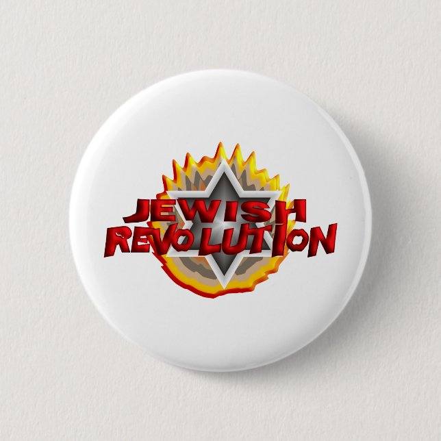 Badge Rond 5 Cm Révolution juive (Devant)