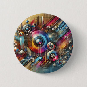 Badge Rond 5 Cm "Révolutionner demain : une innovation de pointe