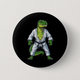 Badge Rond 5 Cm Rex Dinosaure Arts Martiaux Artiste Martial Jiu-ji