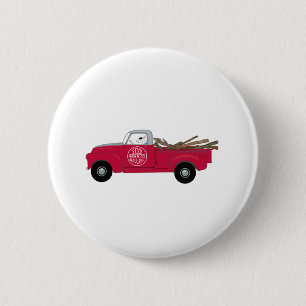 Badge Rond 5 Cm Rex La TV Terrier Camion Rouge