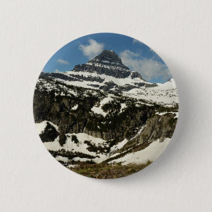 Badge Rond 5 Cm Reynolds Mountain depuis Logan Pass à Glacier Park