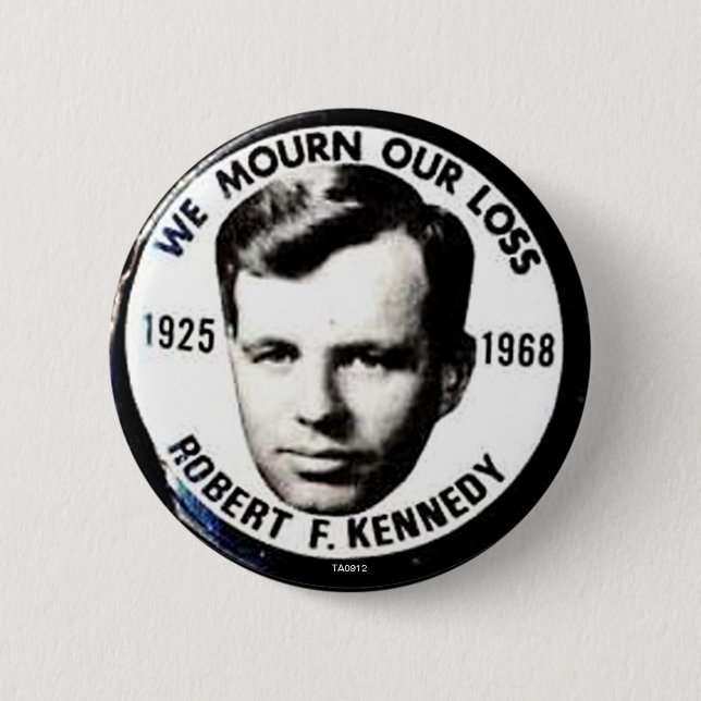 Badge Rond 5 Cm RFK pleurent - le bouton (Devant)