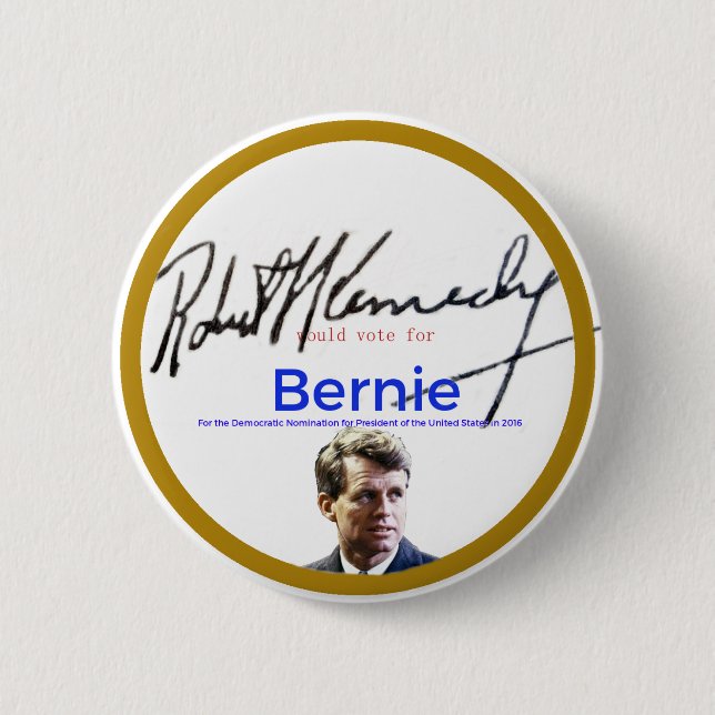 Badge Rond 5 Cm RFK pour des ponceuses de Bernie (Devant)