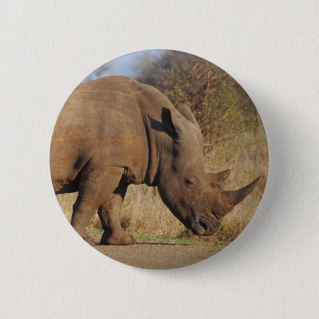 Badge Rond 5 Cm Rhino (Devant)