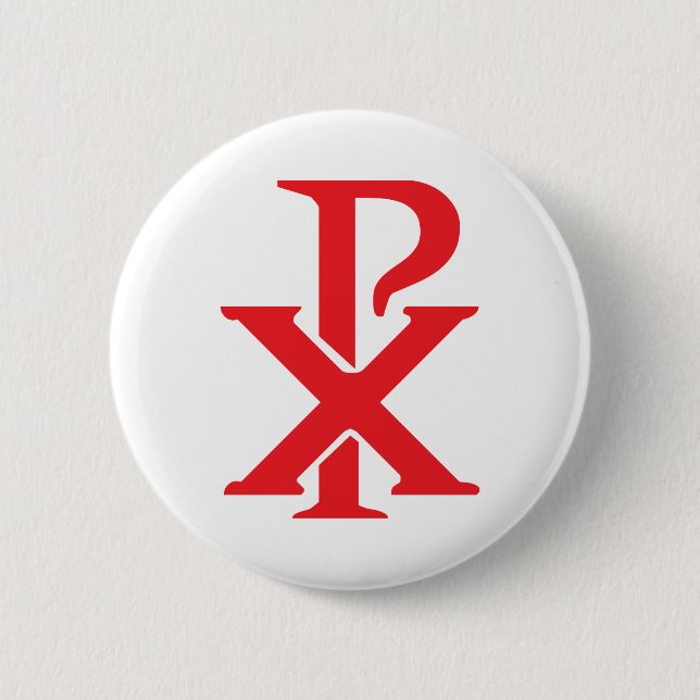 Badge Rond 5 Cm Rho catholique de Chi (Devant)