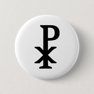 Badge Rond 5 Cm Rho de Chi - Jésus