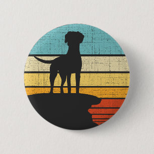 Badge Rond 5 Cm Rhodesian Ridgeback Retro Vintage 60s les années 7