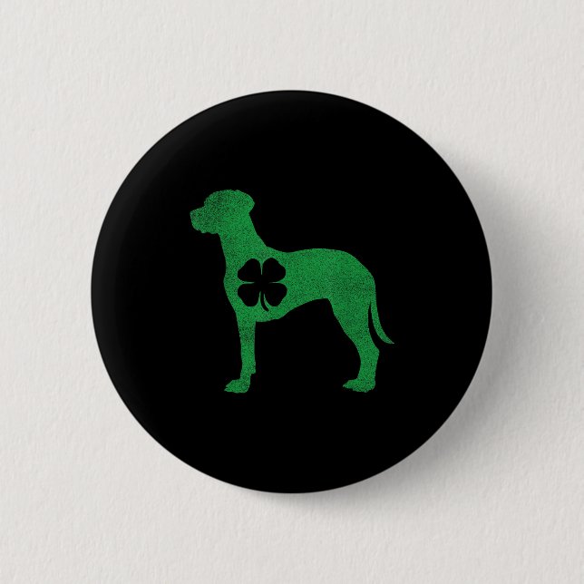 Badge Rond 5 Cm Rhodesian Ridgeback -trèfle St. Fête de la Saint-P (Devant)