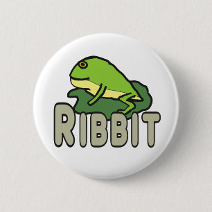 Badge Rond 5 Cm Ribbit de grenouille amusant