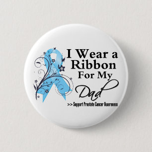 Badge Rond 5 Cm Ribbon de cancer de la prostate papa