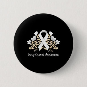 Badge Rond 5 Cm Ribbon de sensibilisation au cancer du poumon Canc