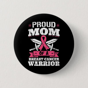 Badge Rond 5 Cm Ribbon De Sensibilisation Rose De Maman Of Breast