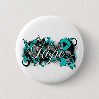 Badge Rond 5 Cm Ribbon du jardin du cancer de l'ovaire