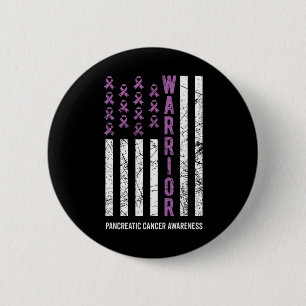 Badge Rond 5 Cm Ribbon violet guerrier Sensibilisation au cancer p
