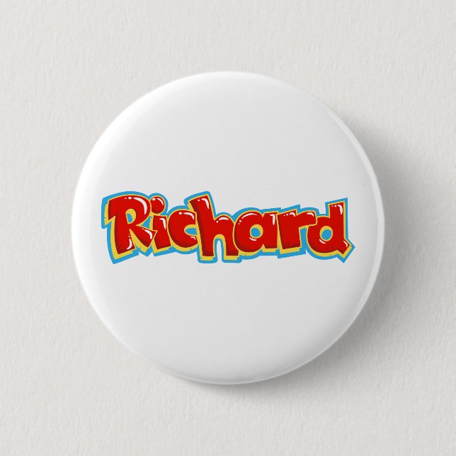 Badge Rond 5 Cm Richard graffiti (Devant)