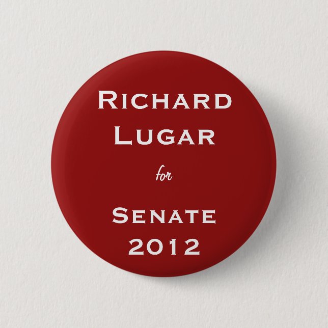 Badge Rond 5 Cm Richard Lugar pour le bouton de sénat (Devant)
