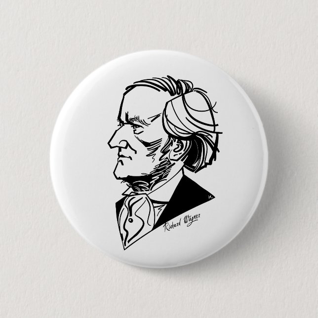 Badge Rond 5 Cm Richard Wagner (Devant)