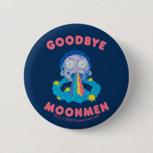 Badge Rond 5 Cm RICK ET MORTY™  Adieu Moonmen