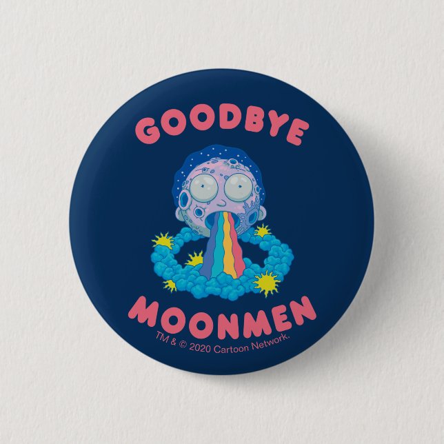 Badge Rond 5 Cm RICK ET MORTY™ | Goodbye Moonmen (Devant)
