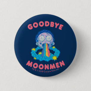 Badge Rond 5 Cm RICK ET MORTY™   Goodbye Moonmen